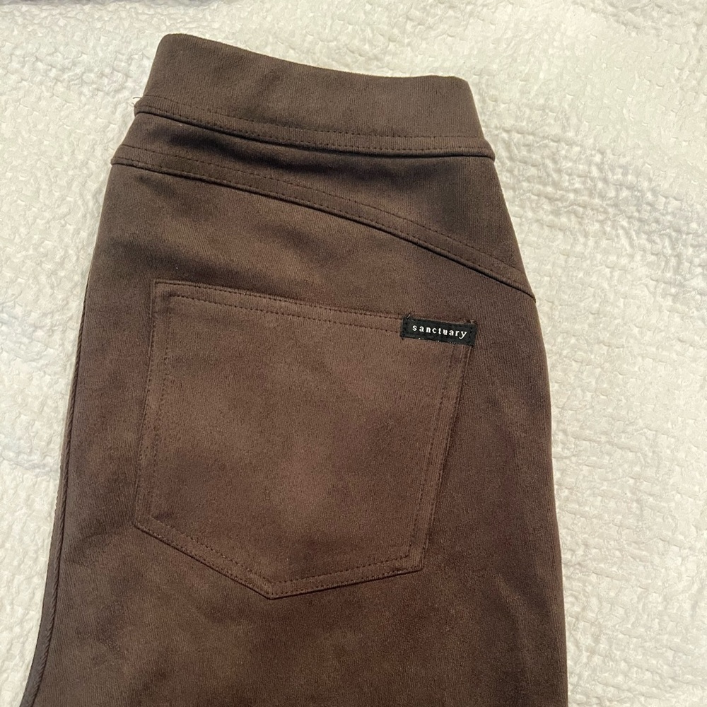 Sanctuary x Anthro suede leggings